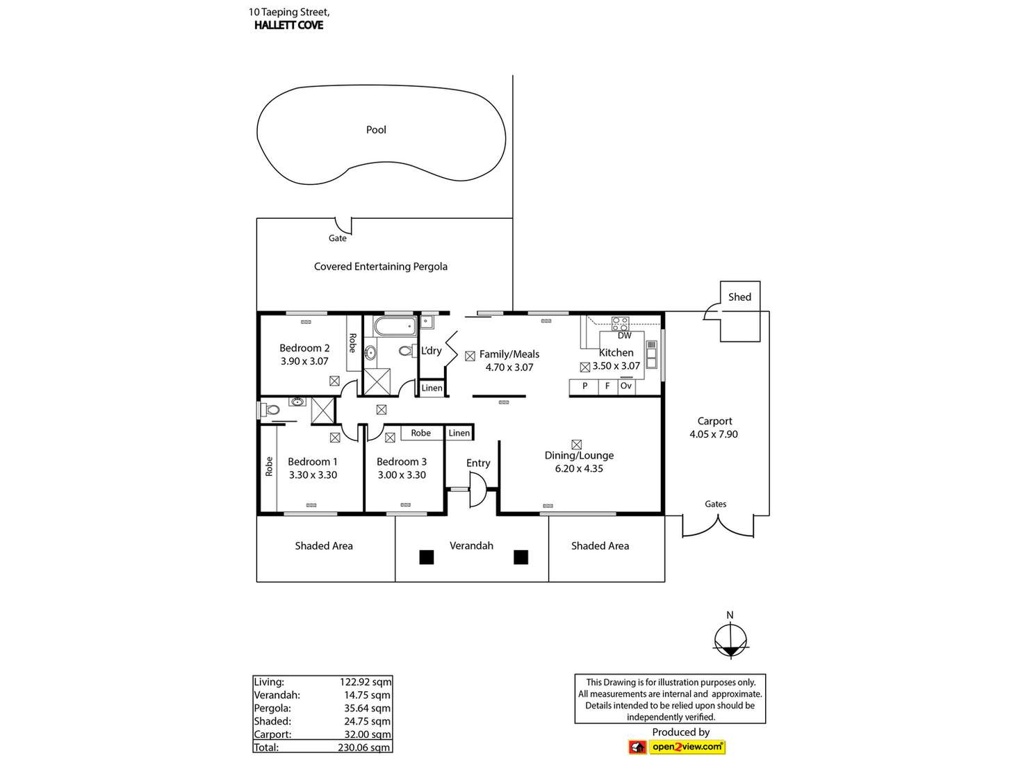 Floorplan of Homely house listing, 10 Taeping Street, Hallett Cove SA 5158