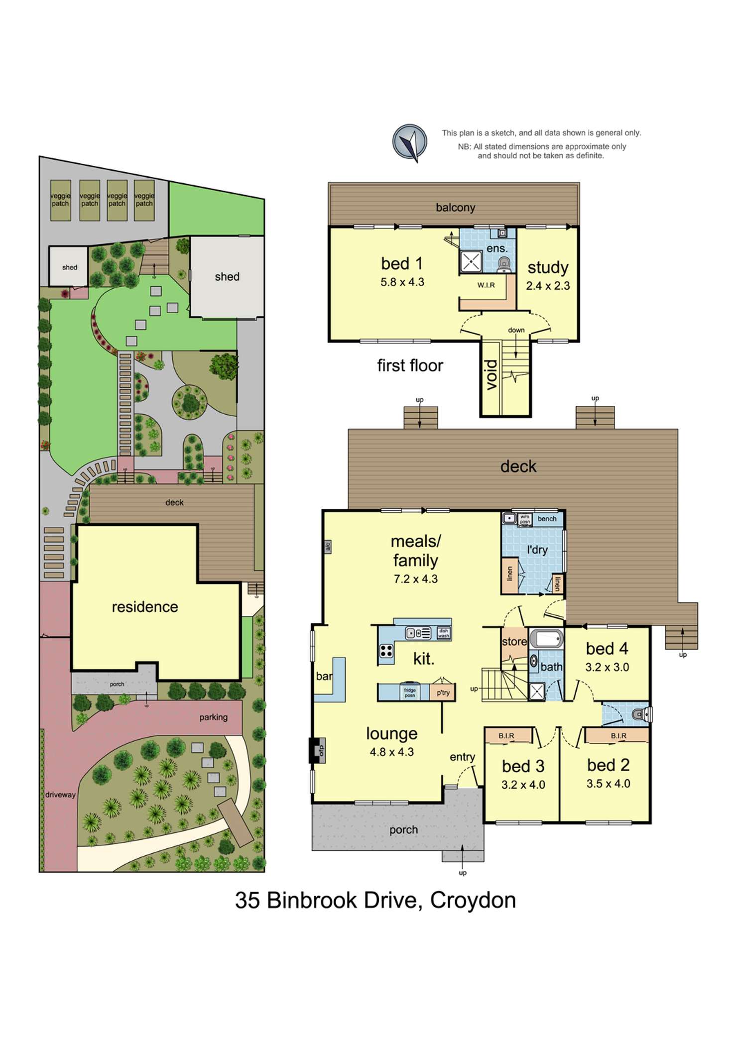 Floorplan of Homely house listing, 35 Binbrook Drive, Croydon VIC 3136