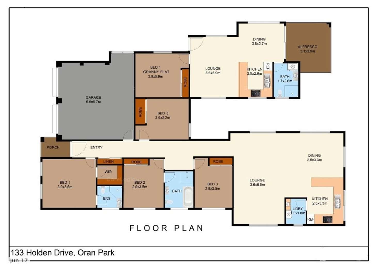 Floorplan of Homely house listing, 133 Holden Drive, Oran Park NSW 2570