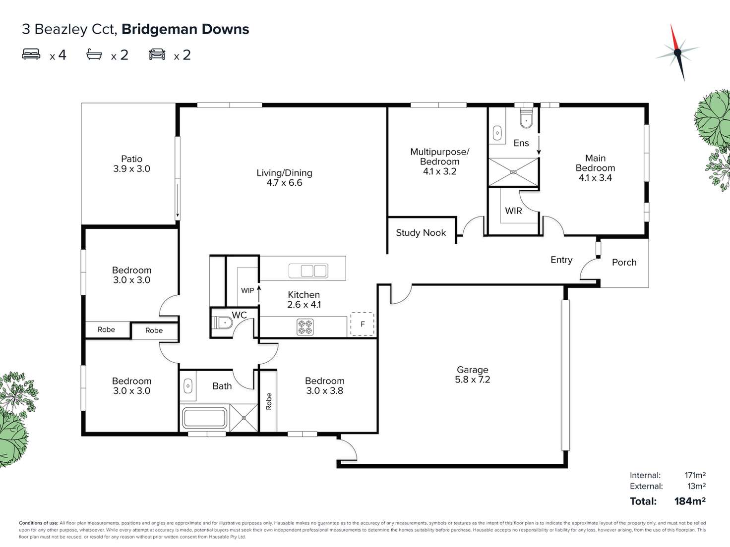 Floorplan of Homely house listing, 3 Beazley Circuit, Bridgeman Downs QLD 4035