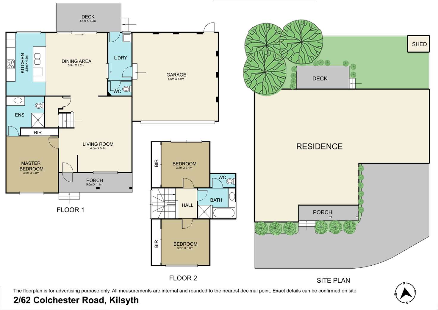 Floorplan of Homely townhouse listing, 2/62 Colchester Road, Kilsyth VIC 3137