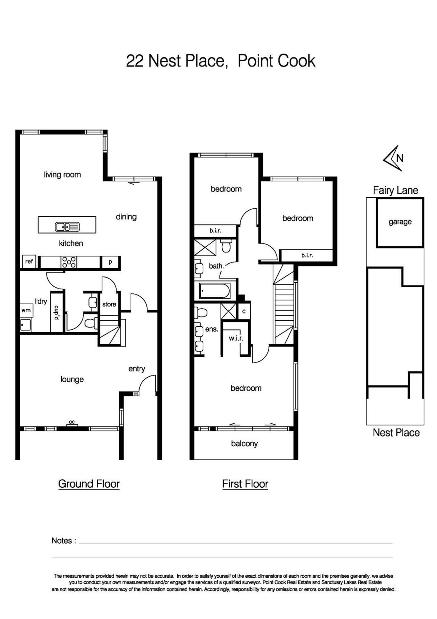 Floorplan of Homely townhouse listing, 22 Nest Place, Point Cook VIC 3030