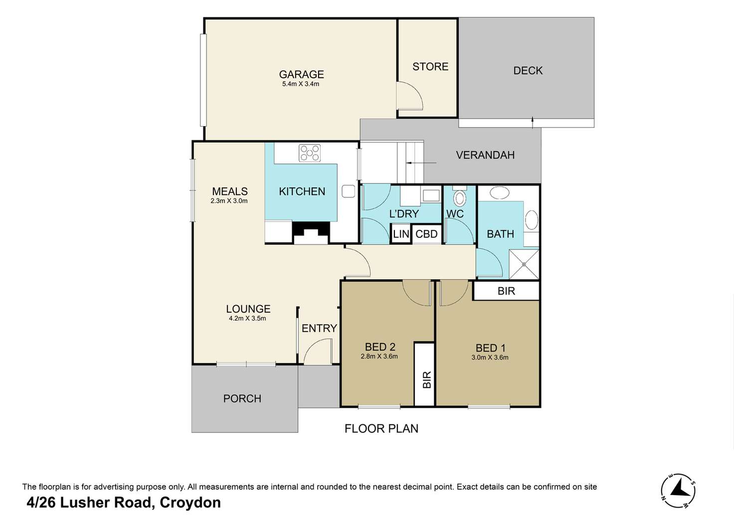 Floorplan of Homely unit listing, 4/26 Lusher Road, Croydon VIC 3136