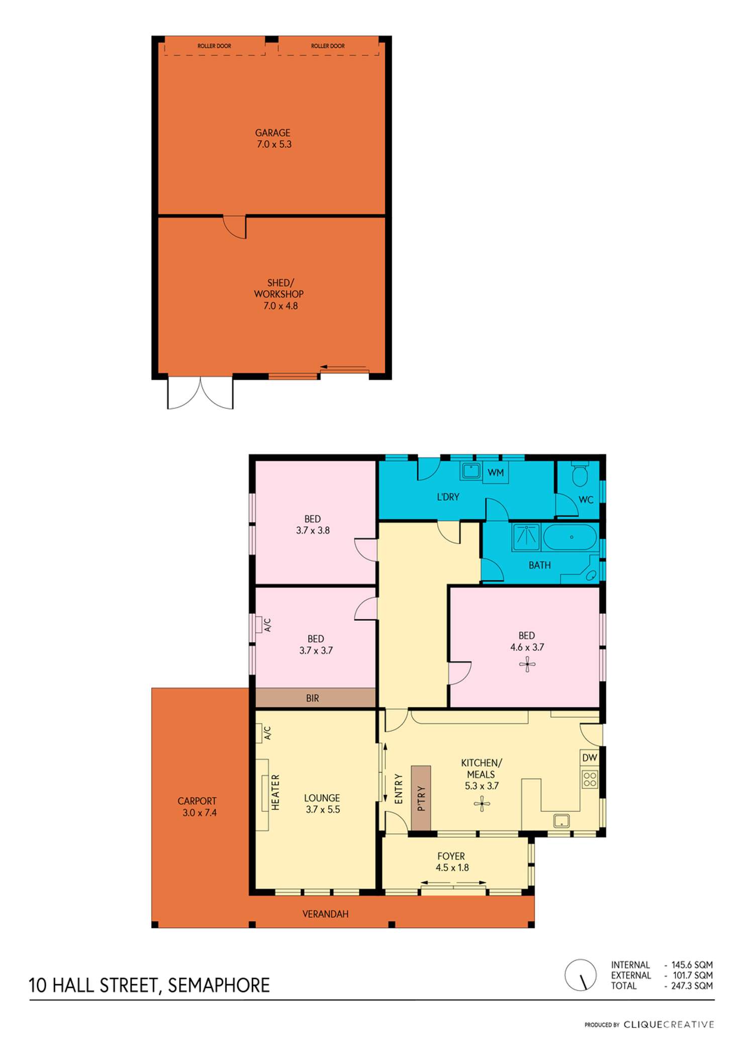Floorplan of Homely house listing, 10 Hall Street, Semaphore SA 5019