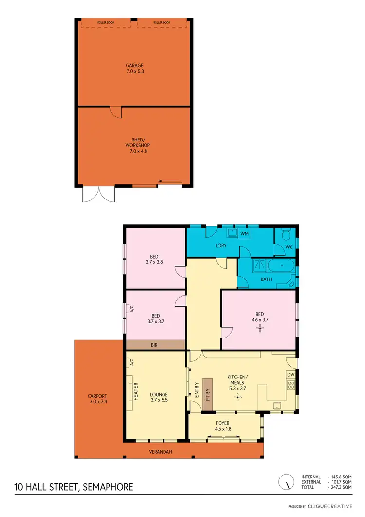 Floorplan of Homely house listing, 10 Hall Street, Semaphore SA 5019