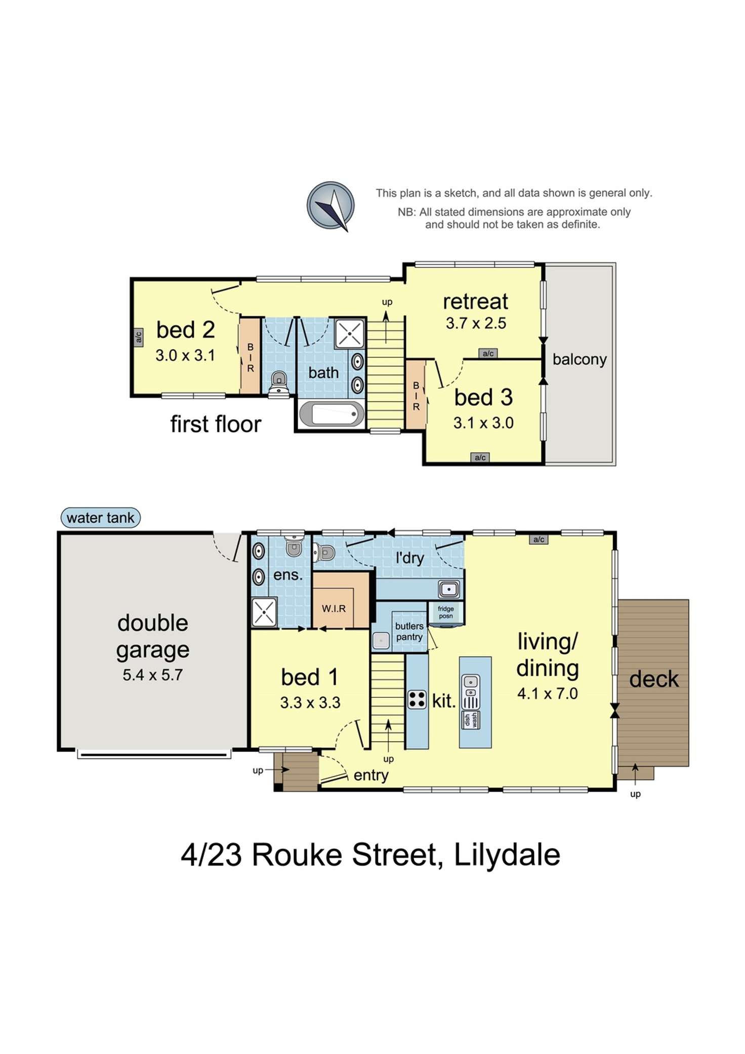 Floorplan of Homely townhouse listing, 4/23 Rouke Street, Lilydale VIC 3140