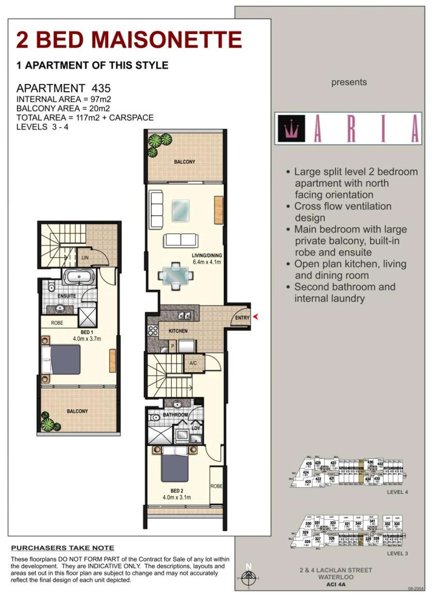 Floorplan of Homely apartment listing, 435/4 Lachlan Street, Waterloo NSW 2017