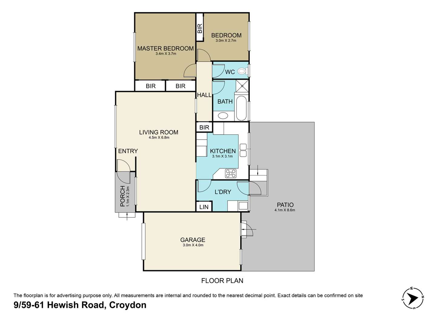 Floorplan of Homely unit listing, 9/59-61 Hewish Road, Croydon VIC 3136