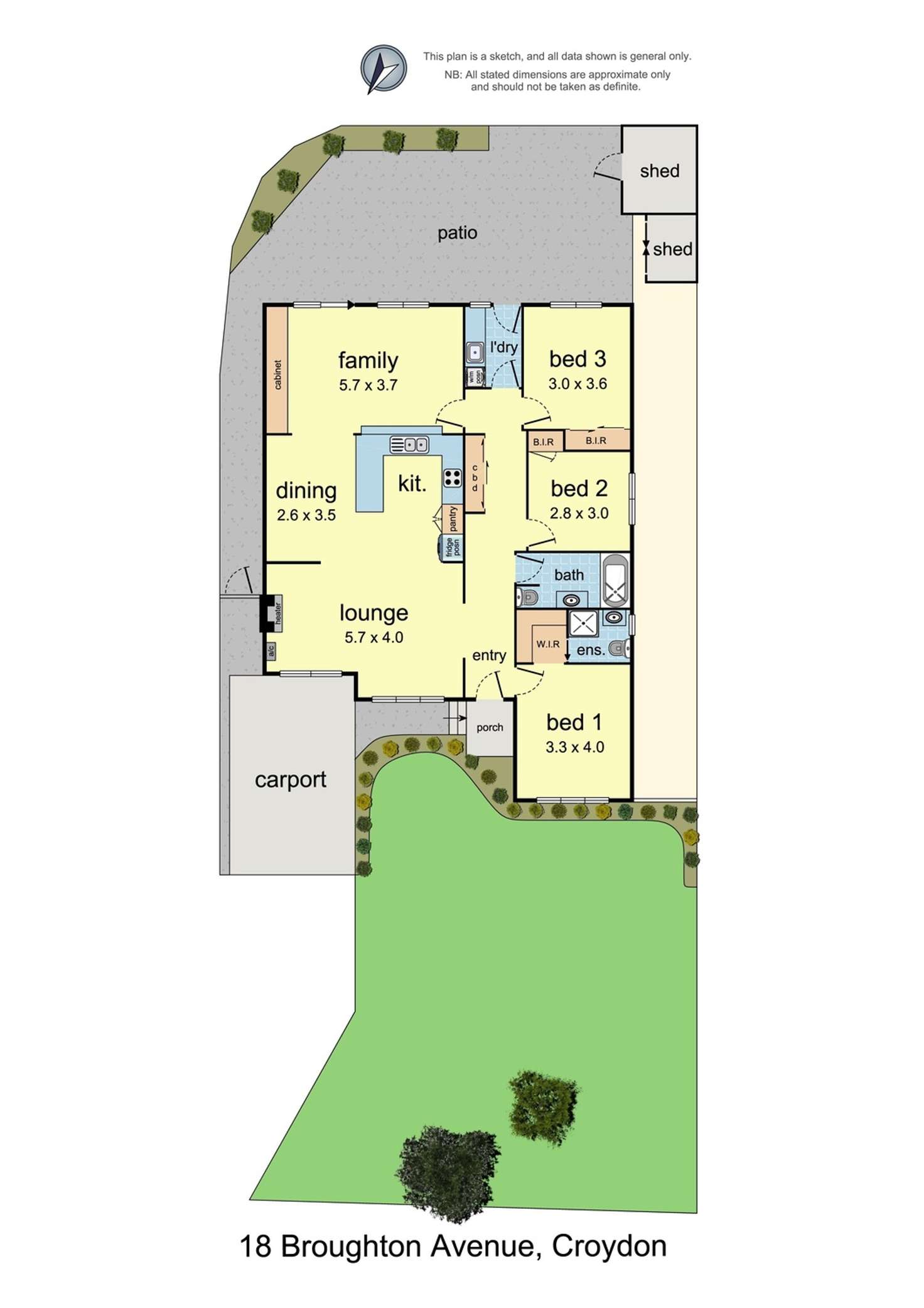 Floorplan of Homely house listing, 1/18 Broughton Avenue, Croydon VIC 3136