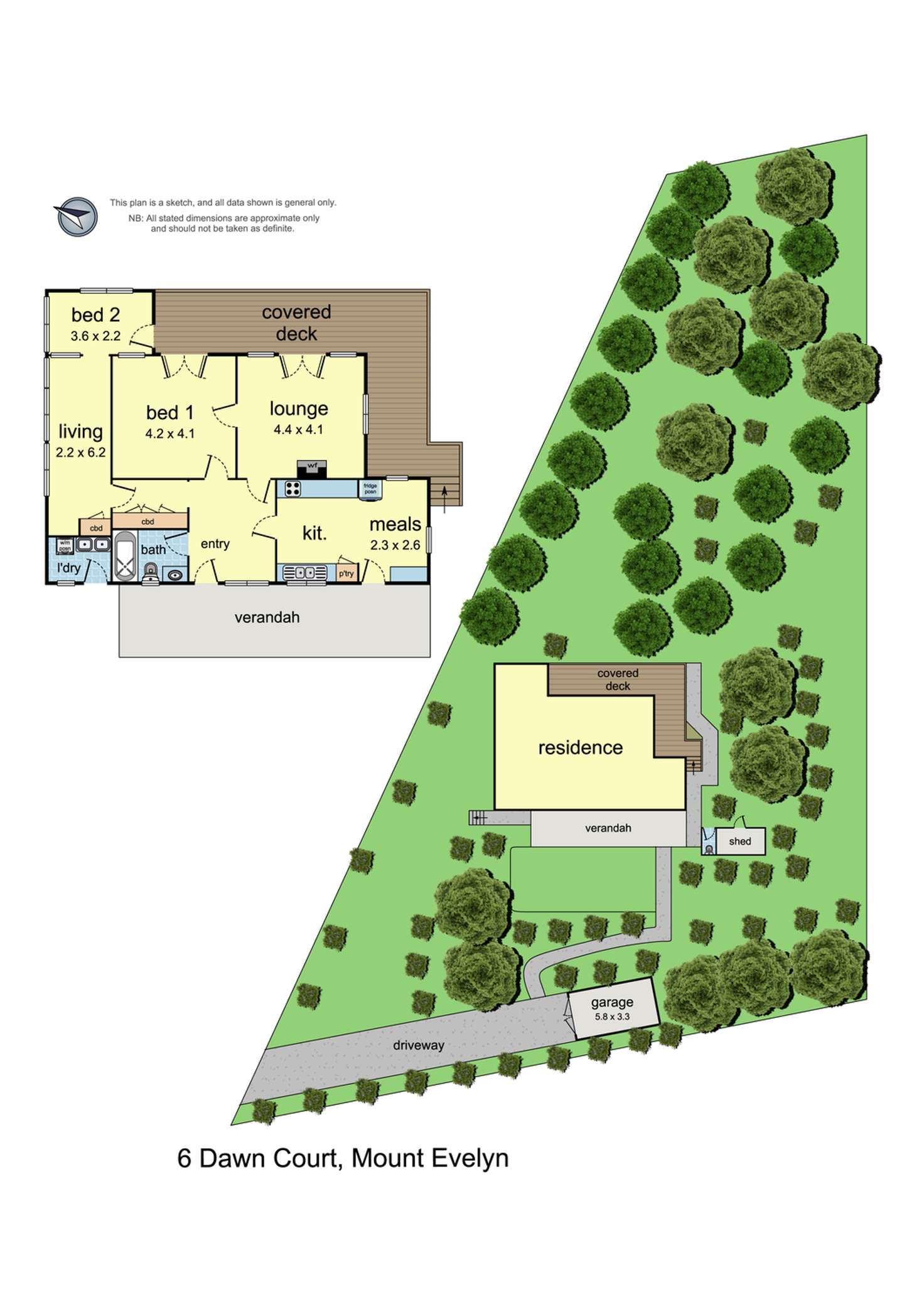 Floorplan of Homely house listing, 6 Dawn Court, Mount Evelyn VIC 3796