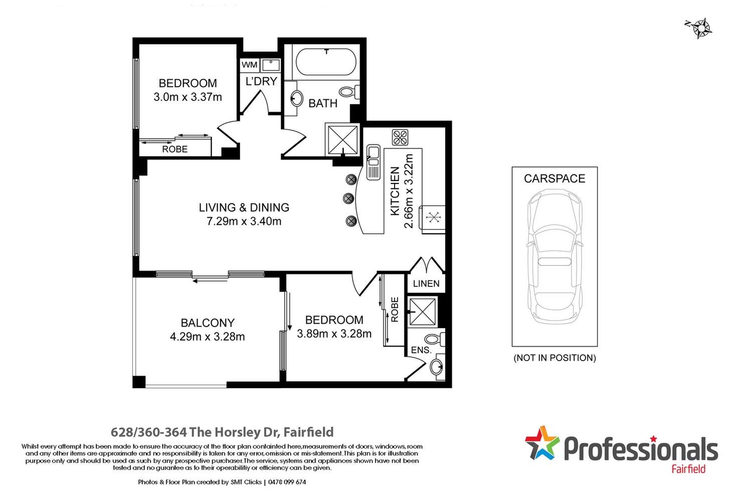 Floorplan of Homely apartment listing, 628/360-364 The Horsley Drive, Fairfield NSW 2165