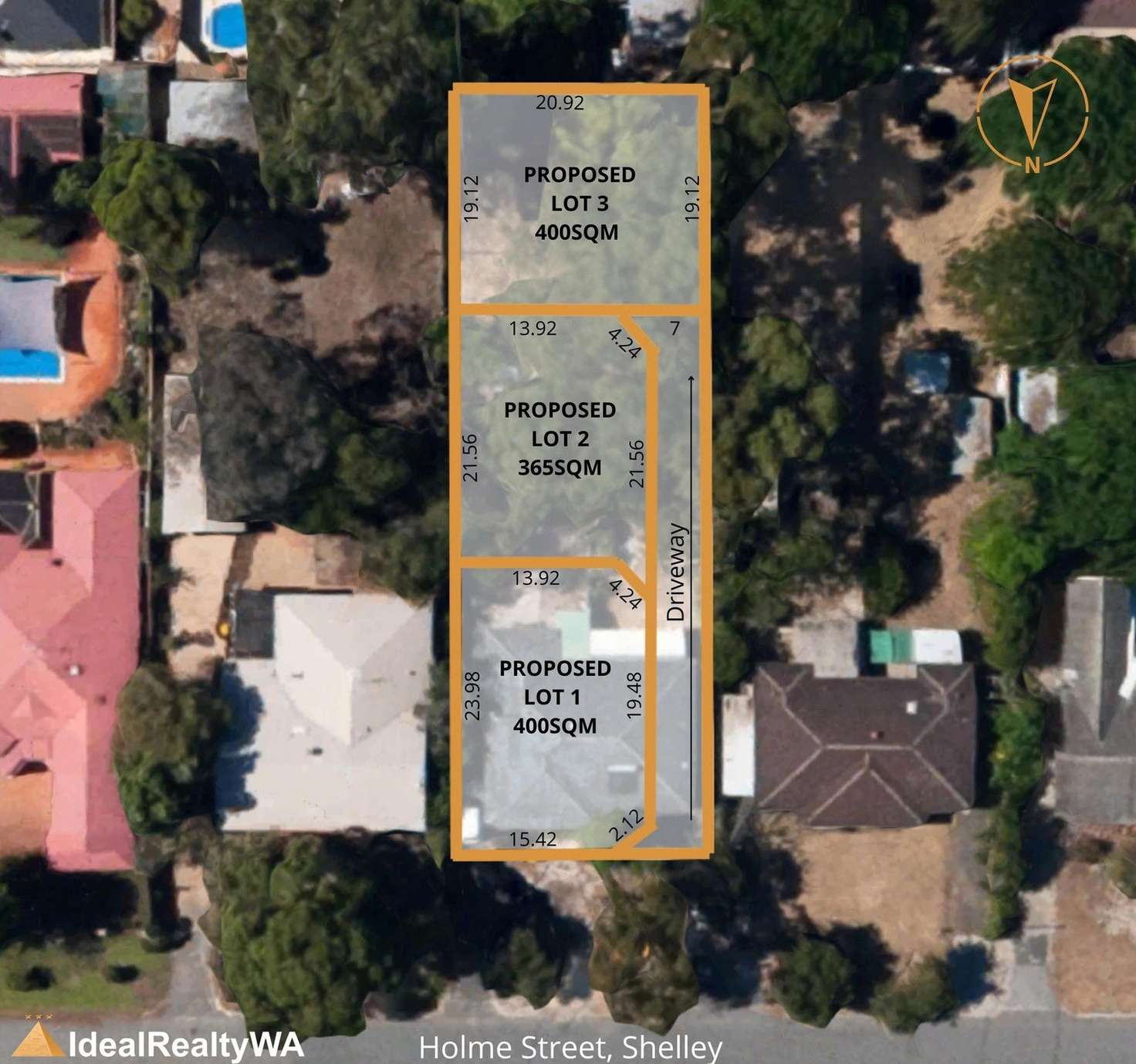 Floorplan of Homely residentialLand listing, LOT LOT1;2;3, 37 Holmes Street, Shelley WA 6148