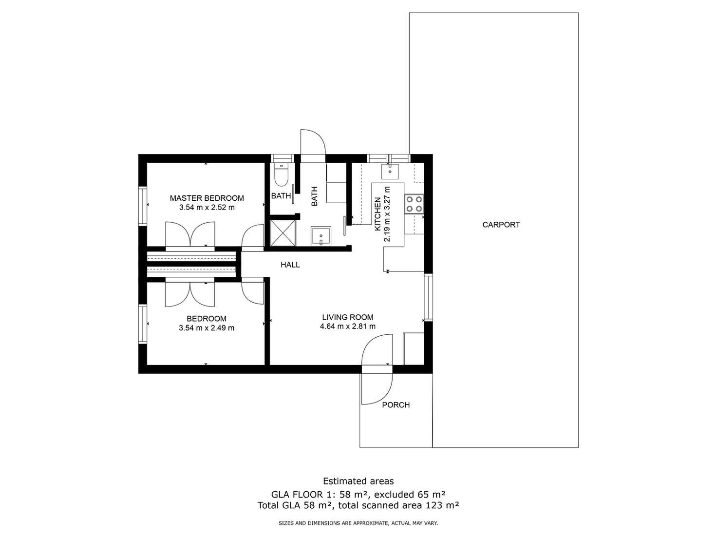 Floorplan of Homely unit listing, 3/17 Allambie Crescent, Wodonga VIC 3690