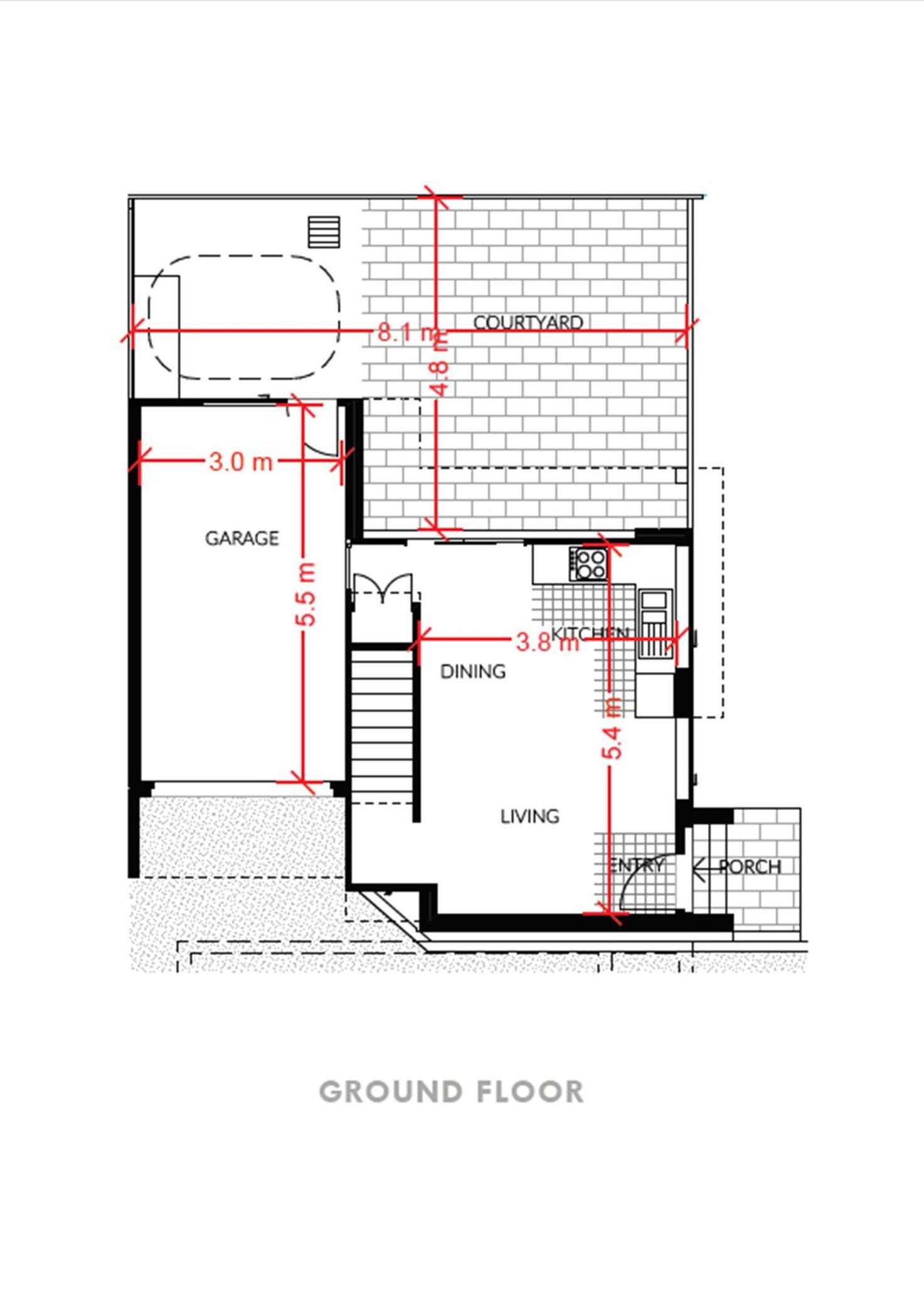 Floorplan of Homely townhouse listing, 2/28 Marsden Street, Shortland NSW 2307