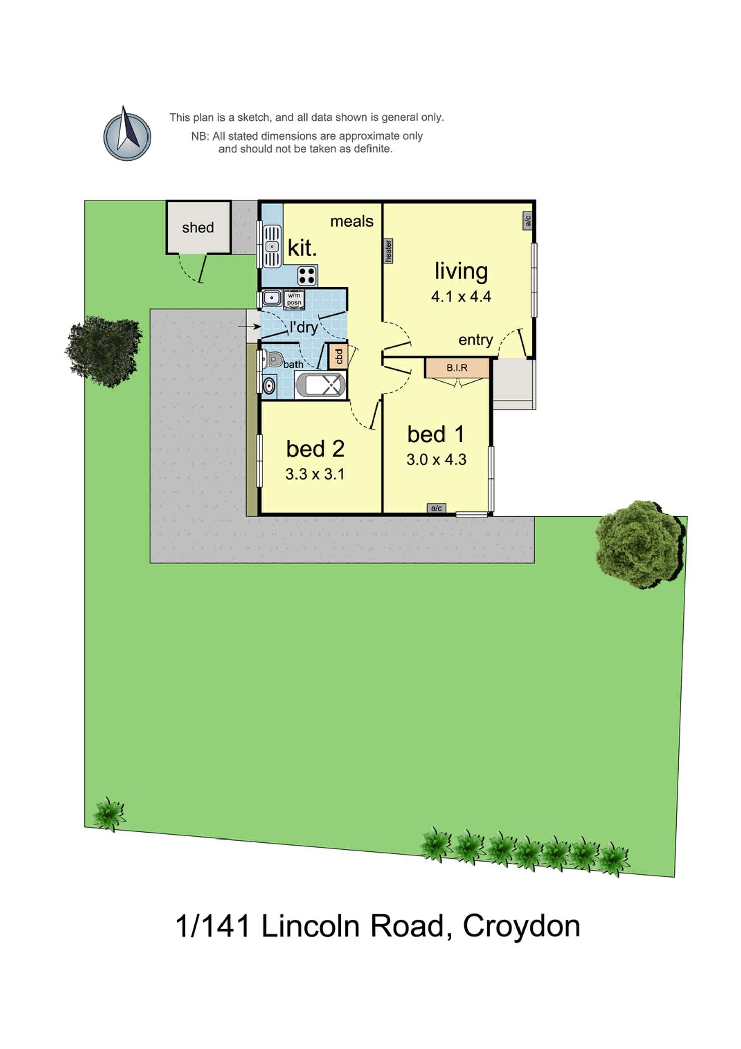 Floorplan of Homely unit listing, 1/141 Lincoln Road, Croydon VIC 3136