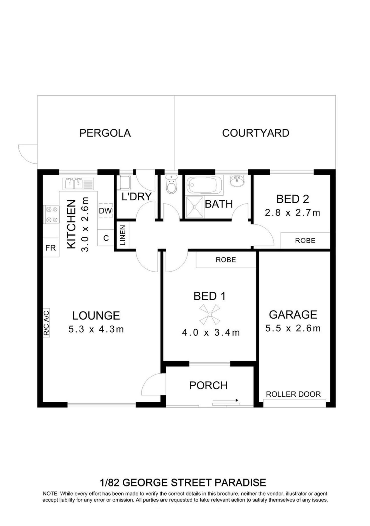 Floorplan of Homely house listing, 1/82 George Street, Paradise SA 5075
