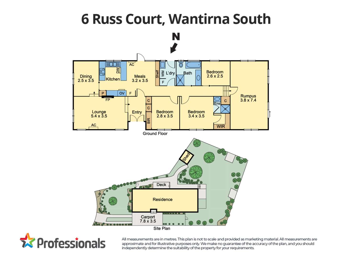 Floorplan of Homely house listing, 6 Russ Court, Wantirna South VIC 3152