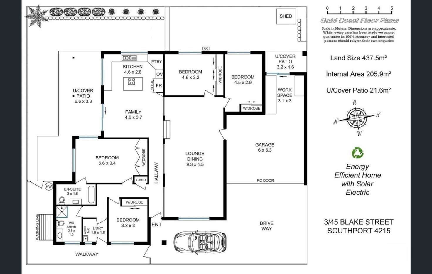 Floorplan of Homely semiDetached listing, 3/45 Blake Street, Southport QLD 4215