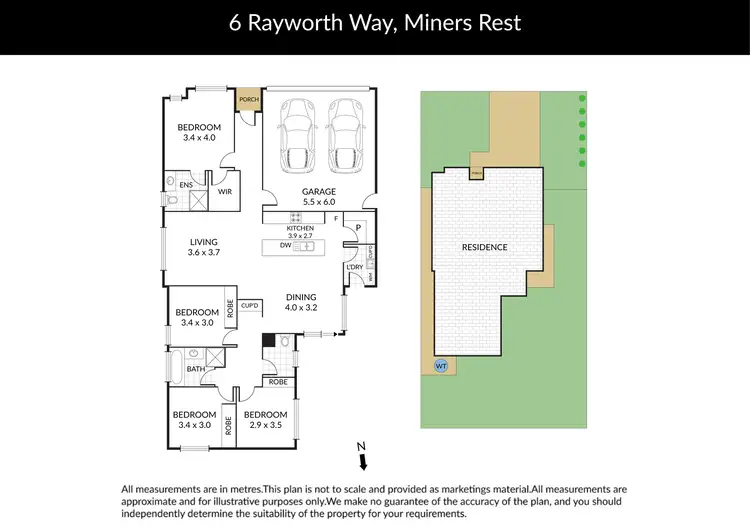 Floorplan of Homely house listing, 6 Rayworth Way, Miners Rest VIC 3352