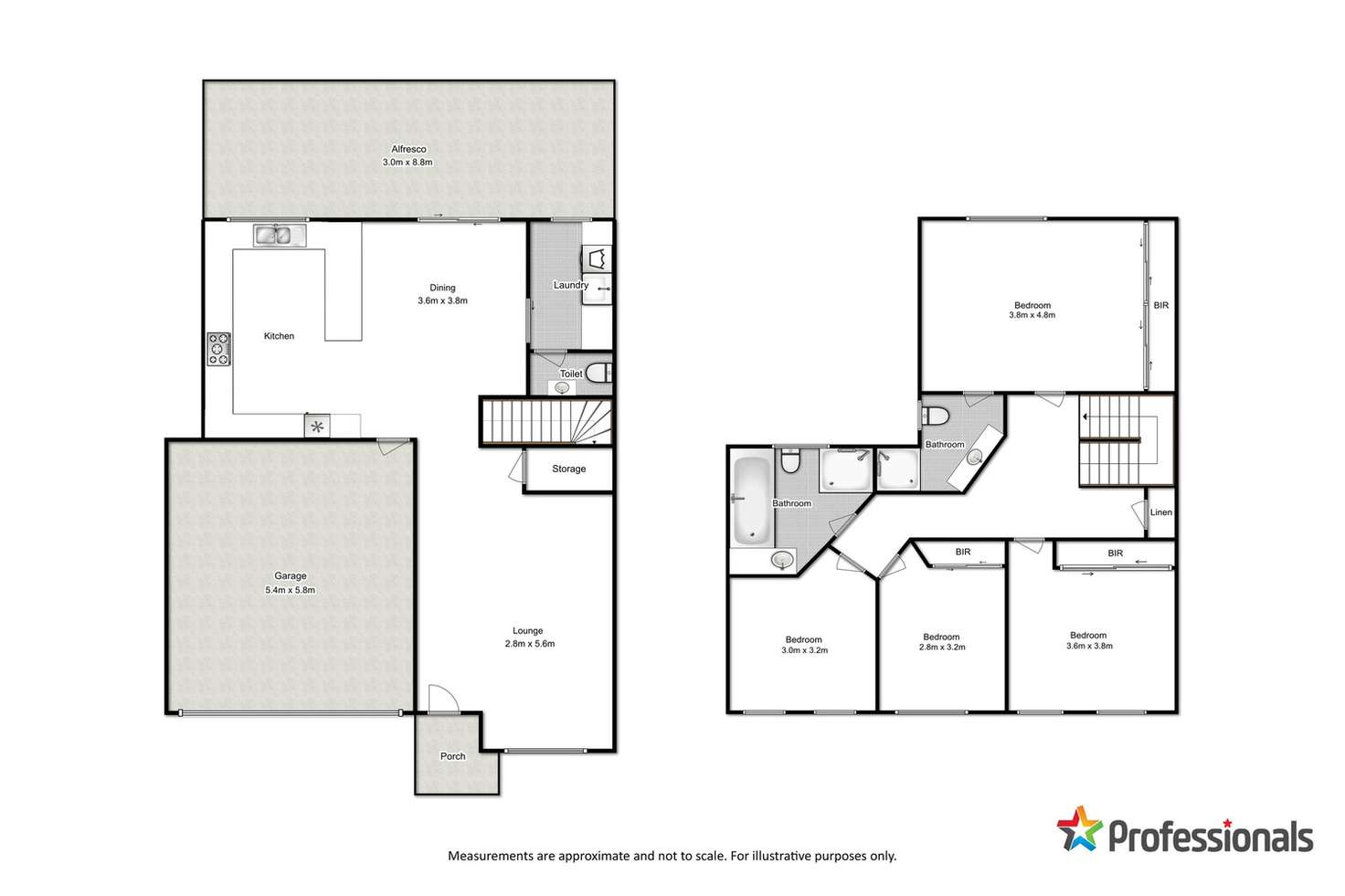 Floorplan of Homely semiDetached listing, 3B Rosewood Avenue, Prestons NSW 2170
