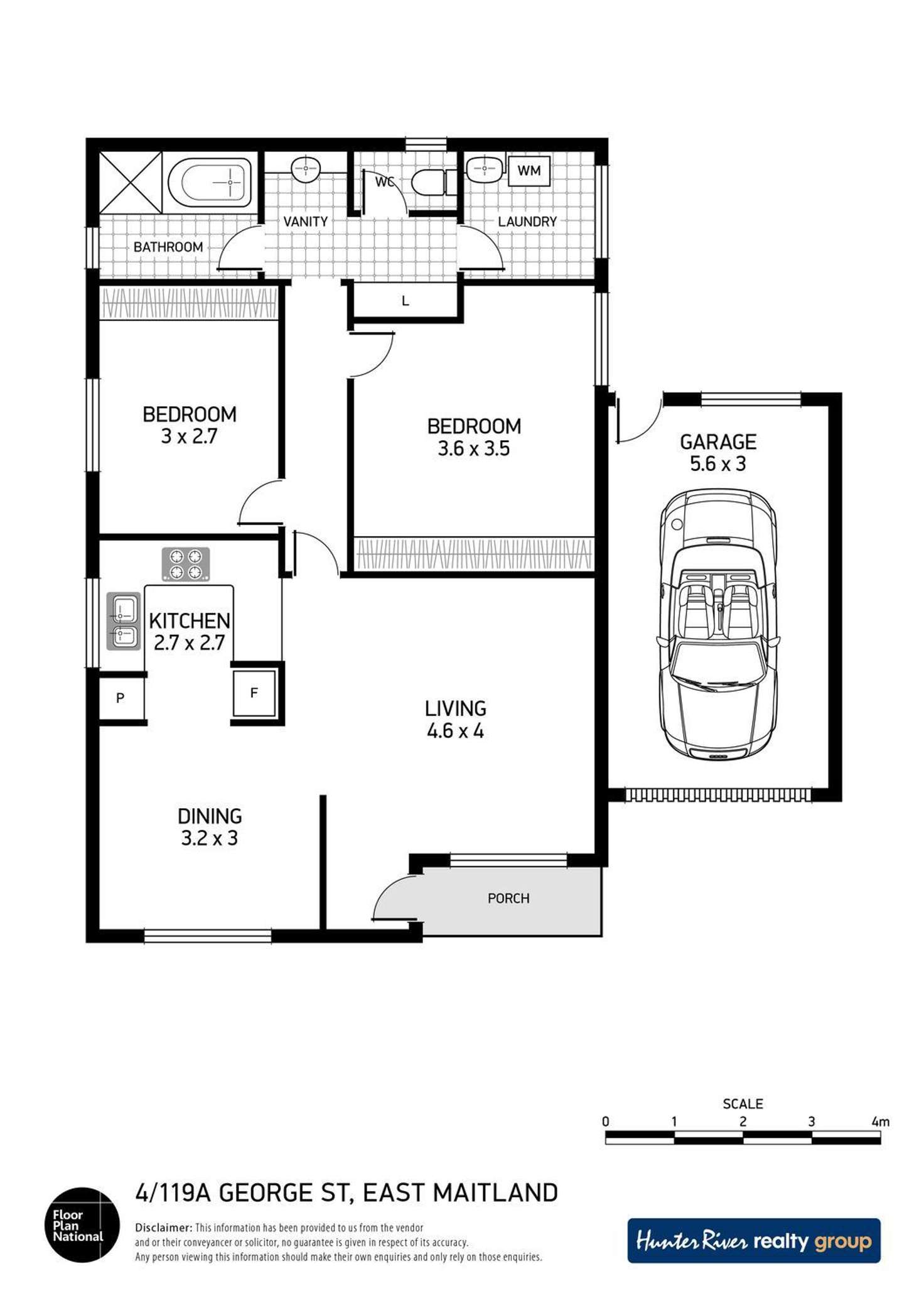 Floorplan of Homely house listing, 4/119/A George Street, East Maitland NSW 2323