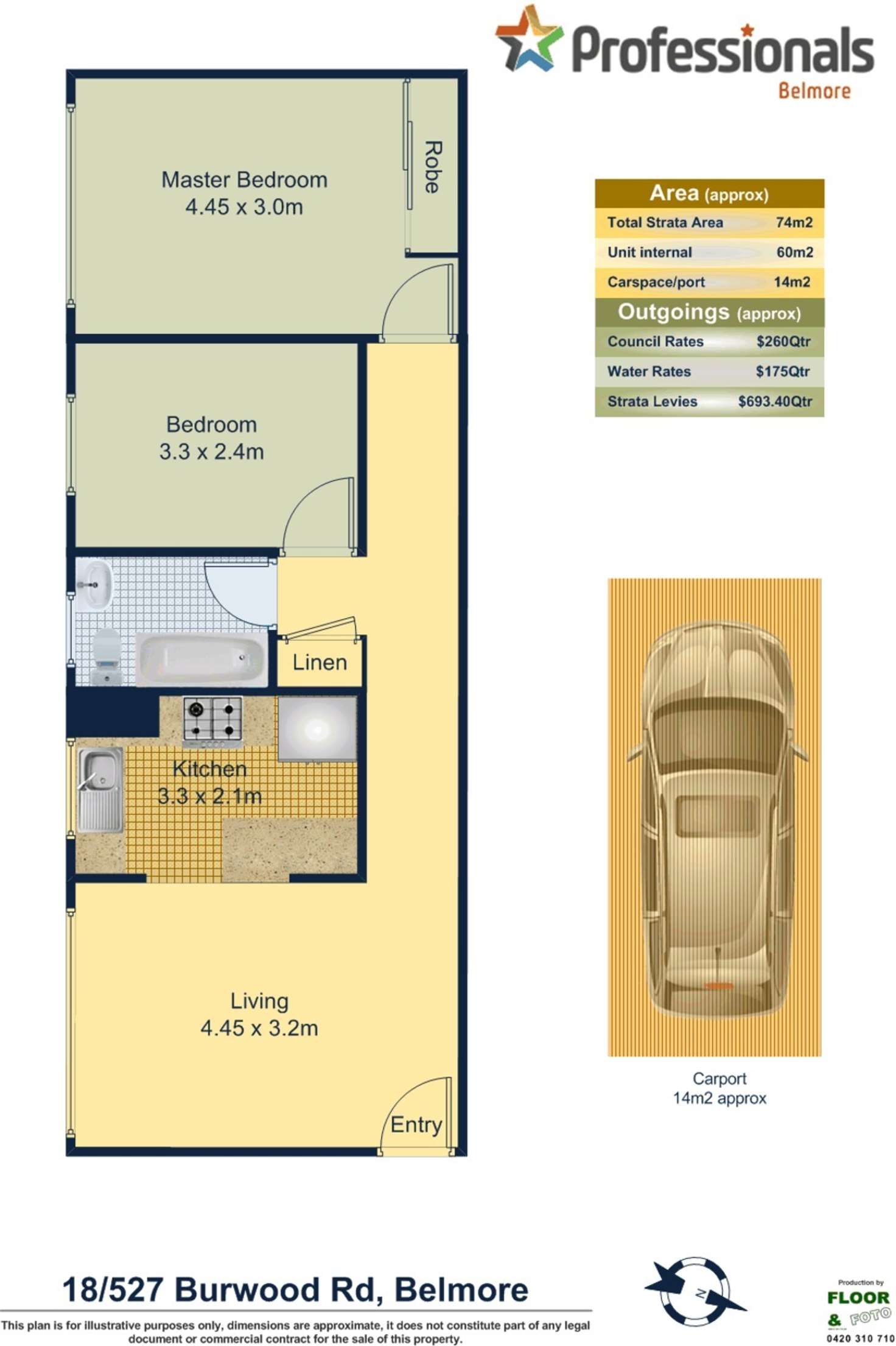Floorplan of Homely unit listing, 18/527 Burwood Road, Belmore NSW 2192