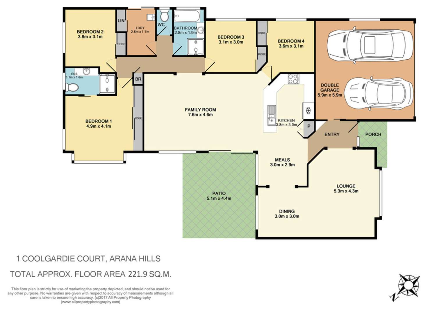 Floorplan of Homely house listing, 1 Coolgardie Court, Arana Hills QLD 4054