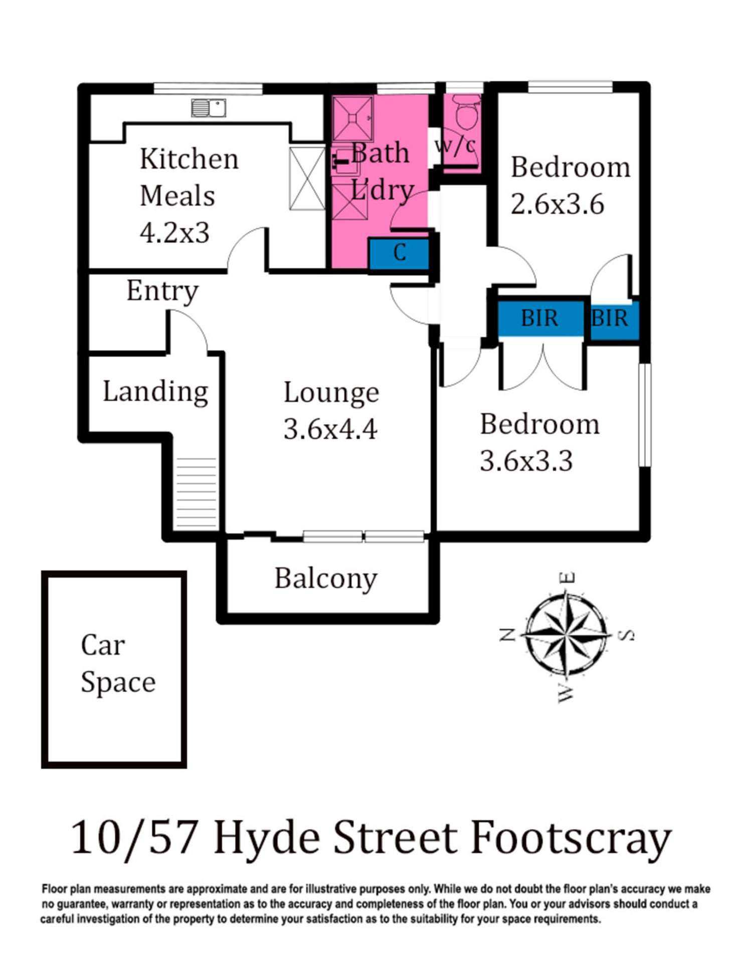 Floorplan of Homely apartment listing, 10/57 Hyde Street, Footscray VIC 3011