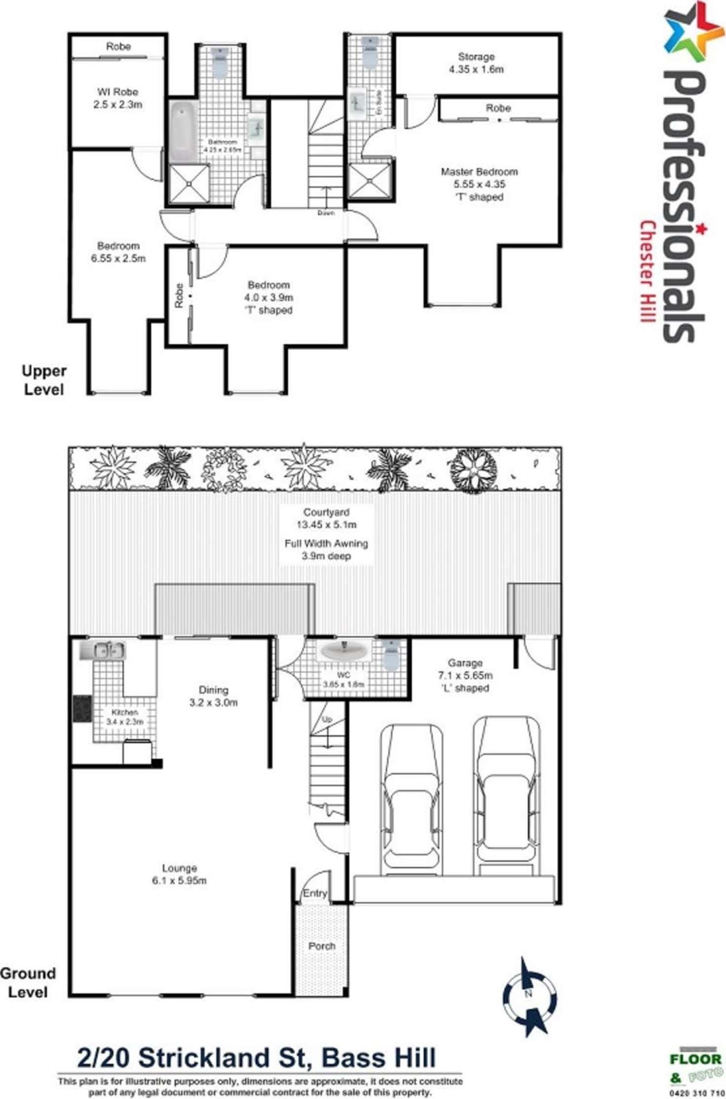 Floorplan of Homely townhouse listing, 2/20 Strickland Street, Bass Hill NSW 2197