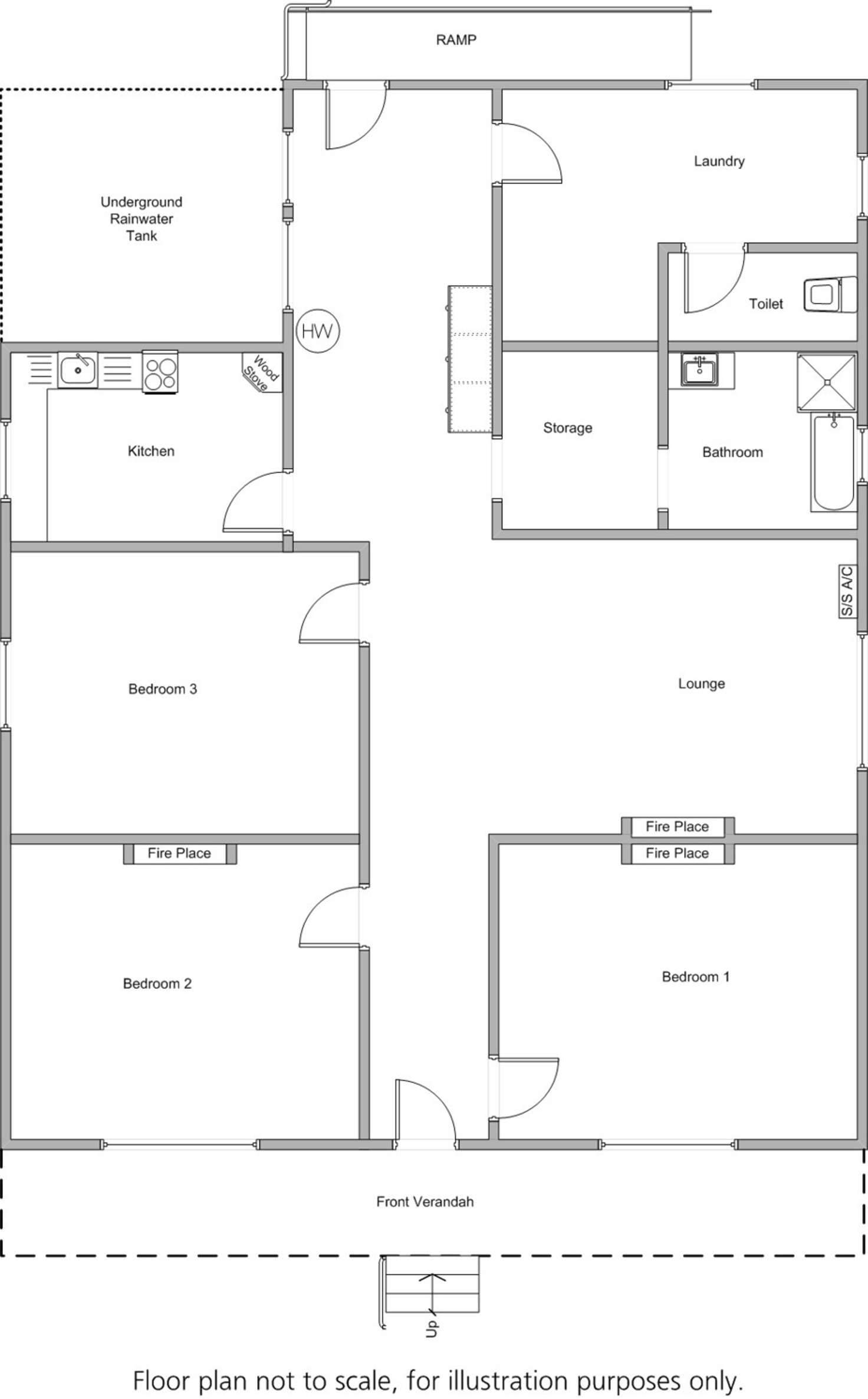 Floorplan of Homely house listing, 15 Mary Street, Edithburgh SA 5583