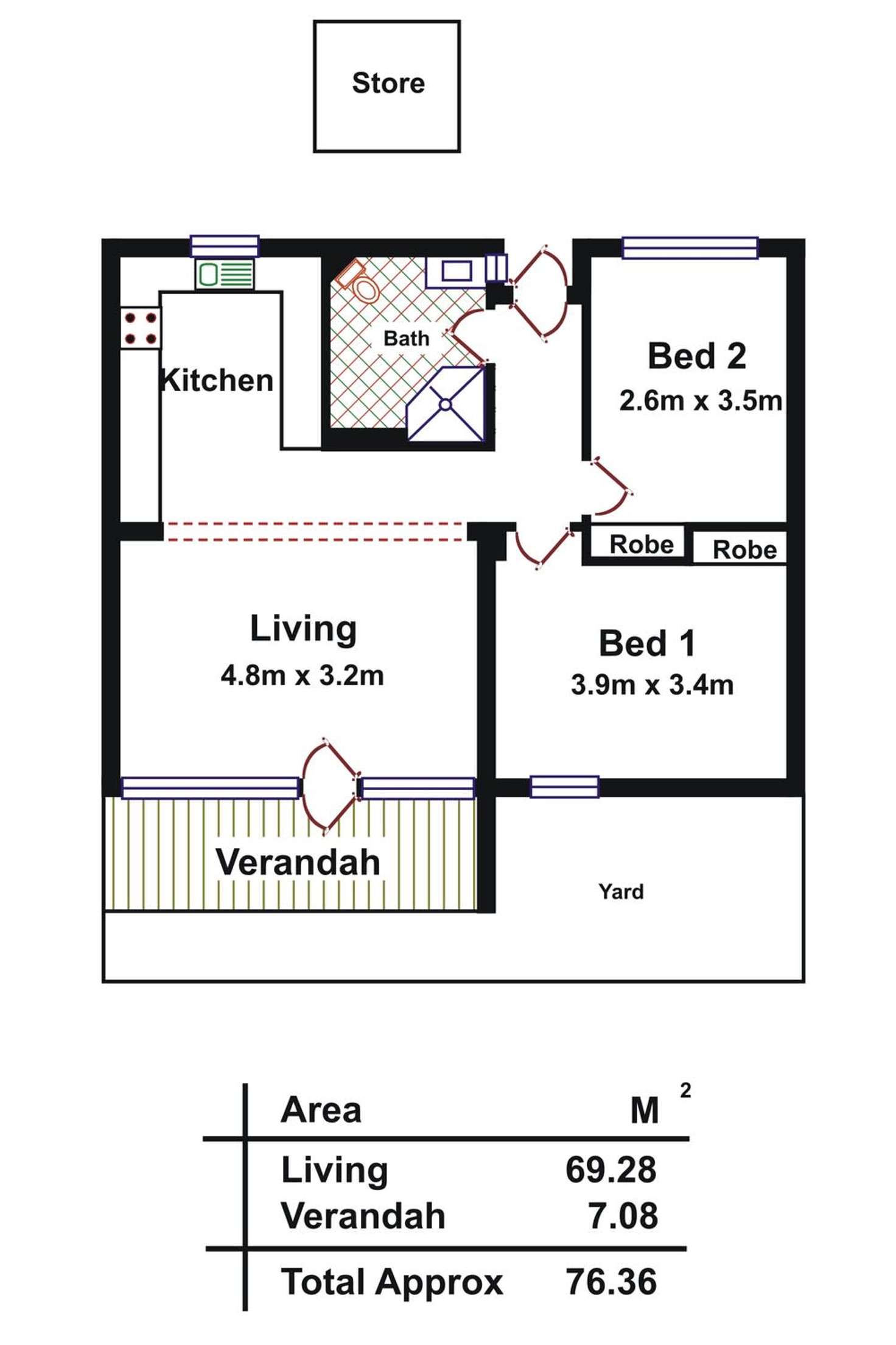Floorplan of Homely unit listing, 6/181 Payneham Road, St Peters SA 5069
