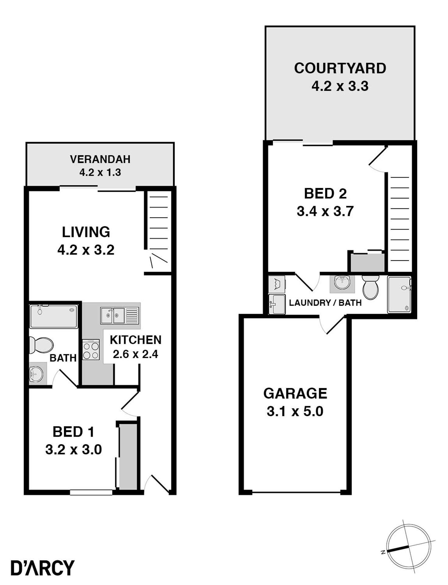 Floorplan of Homely unit listing, 5/92 Eton Street, Nundah QLD 4012