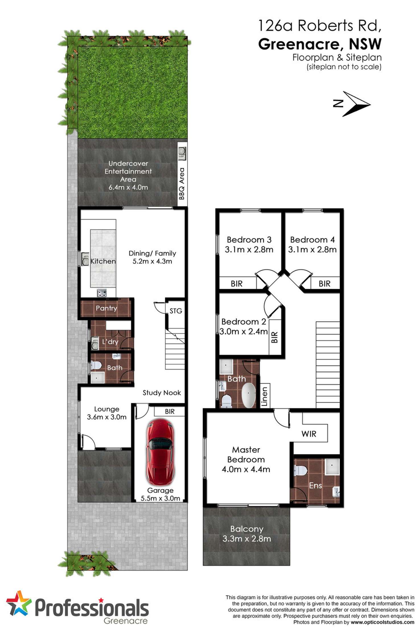 Floorplan of Homely semiDetached listing, 126A Roberts Road, Greenacre NSW 2190