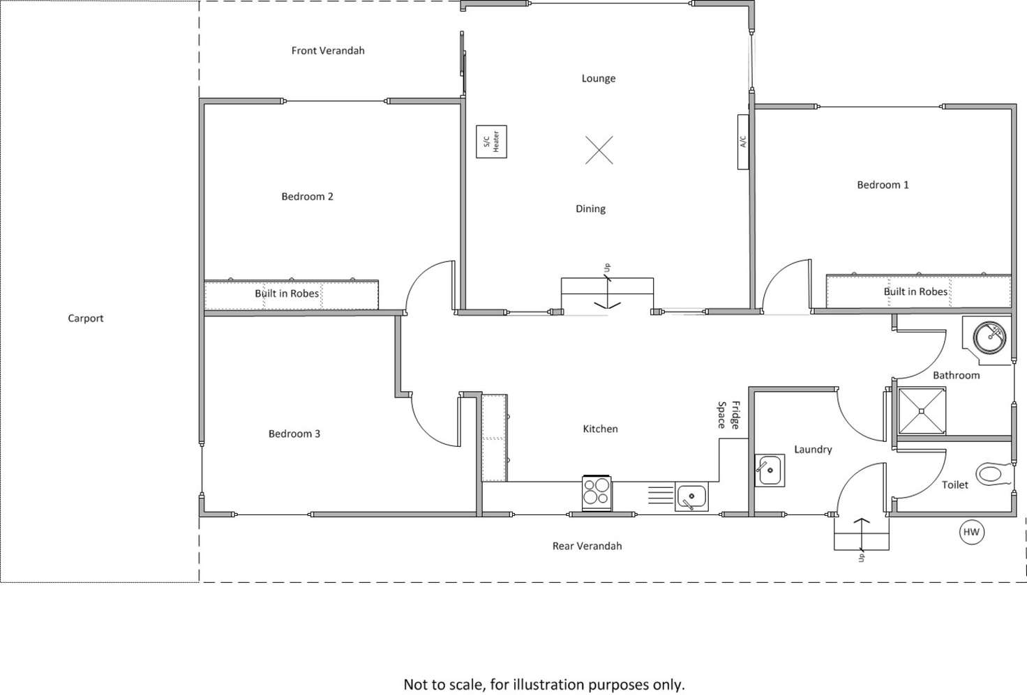 Floorplan of Homely house listing, 1 Gillerton Terrace, Edithburgh SA 5583