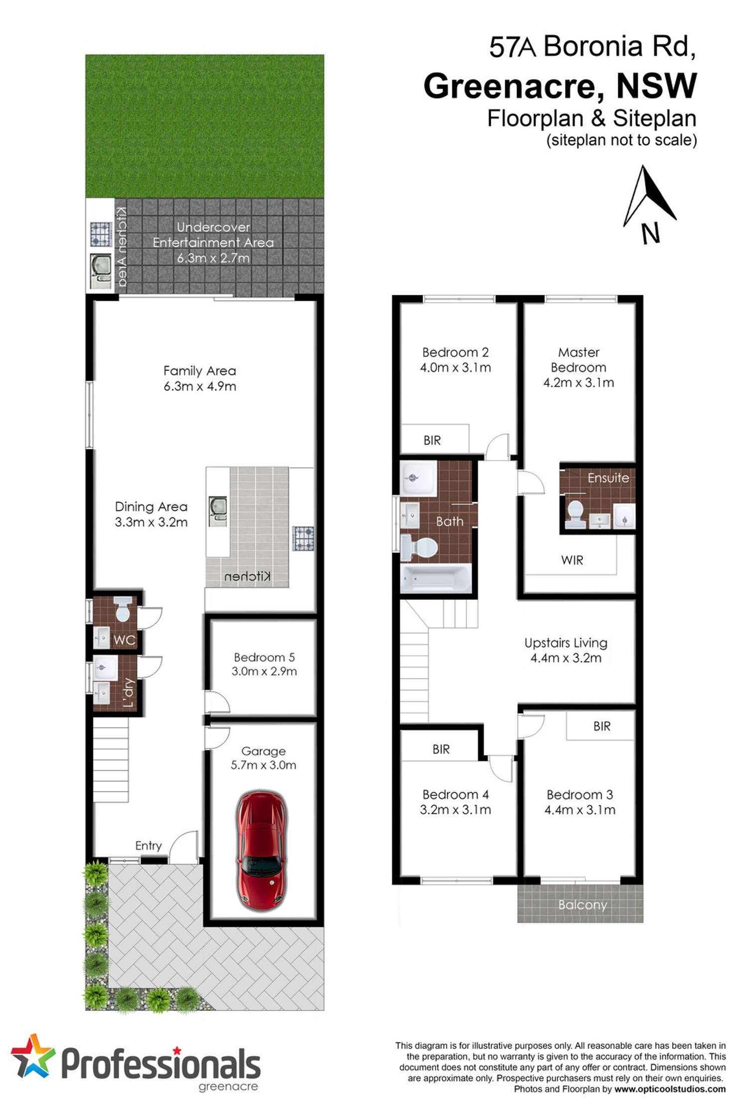 Floorplan of Homely semiDetached listing, 57A Boronia Road, Greenacre NSW 2190