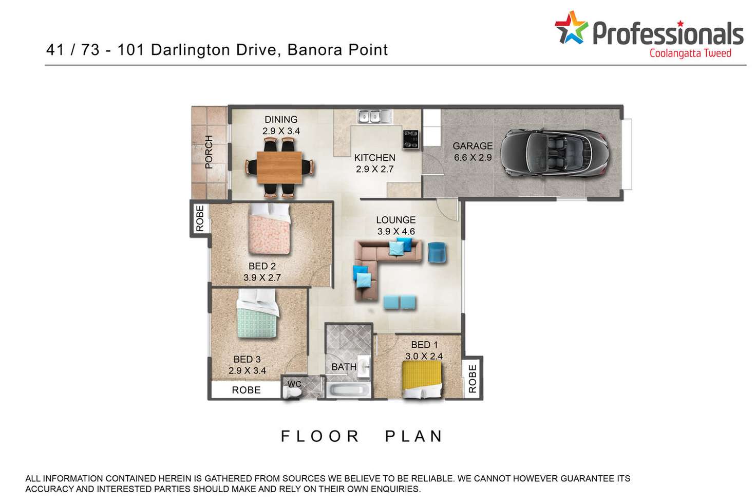Floorplan of Homely villa listing, 41/73-101 Darlington Drive, Banora Point NSW 2486