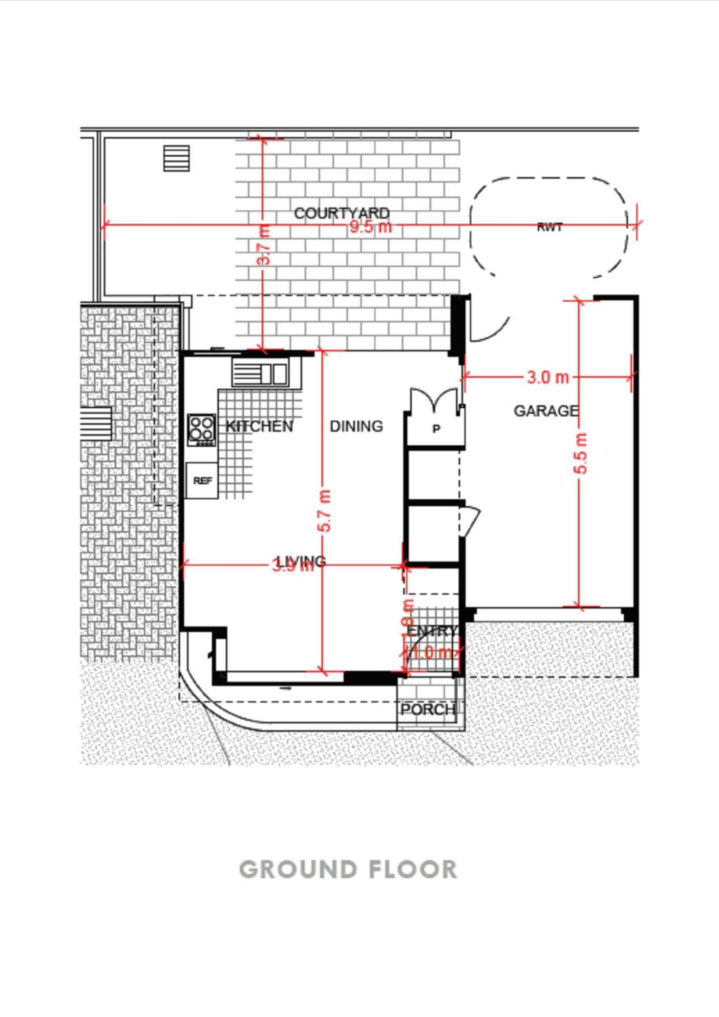Floorplan of Homely townhouse listing, 3/28 Marsden Street, Shortland NSW 2307