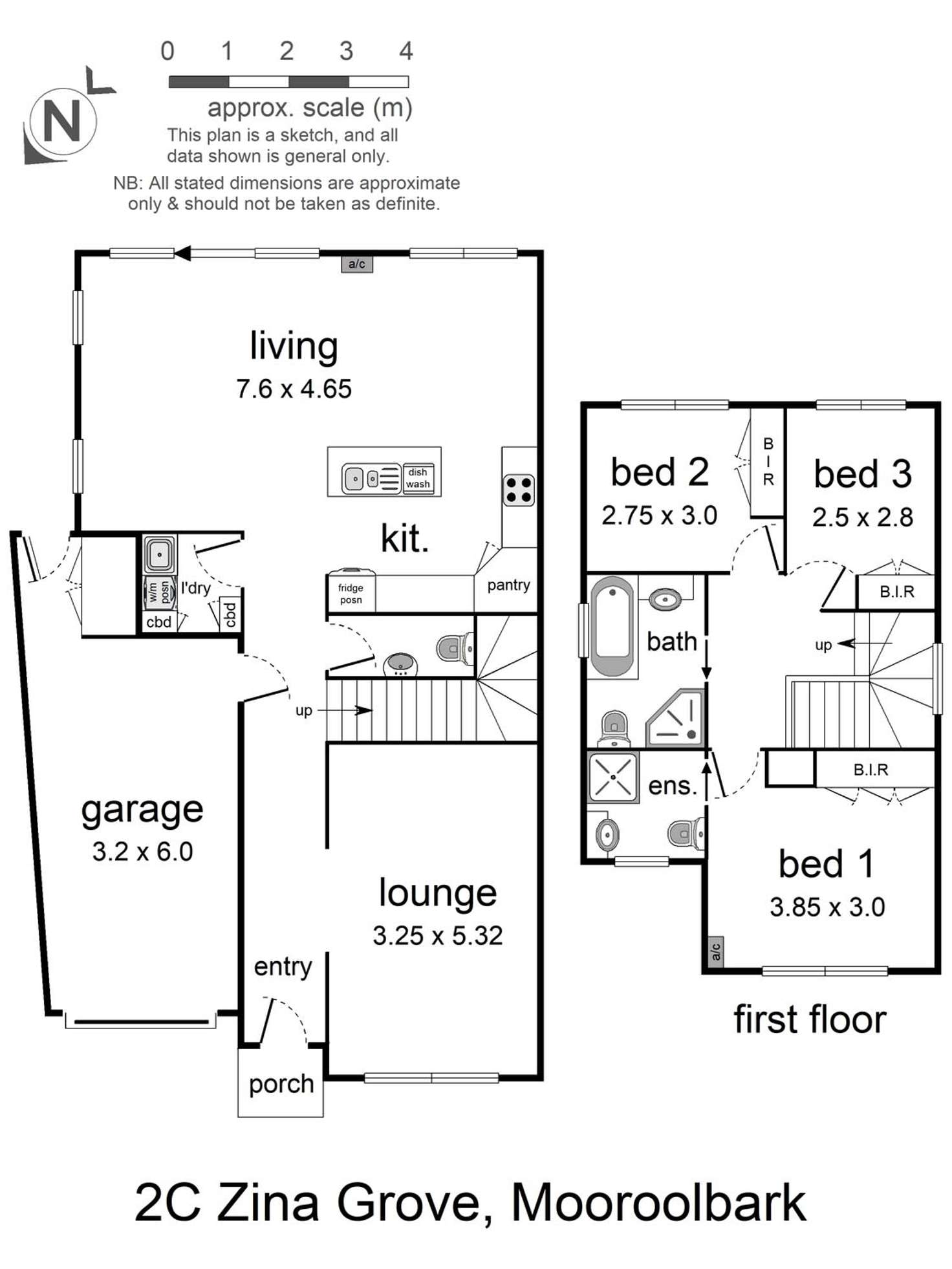 Floorplan of Homely house listing, 2c Zina Grove, Mooroolbark VIC 3138