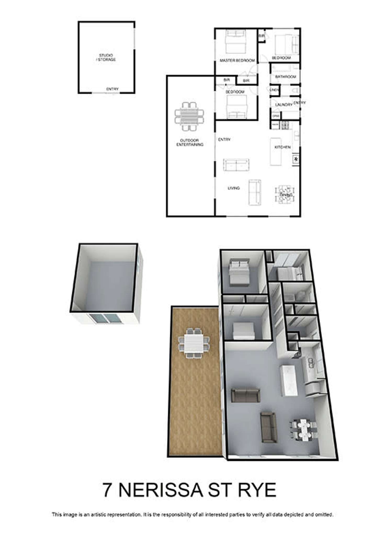 Floorplan of Homely house listing, 7 Nerissa Street, Rye VIC 3941