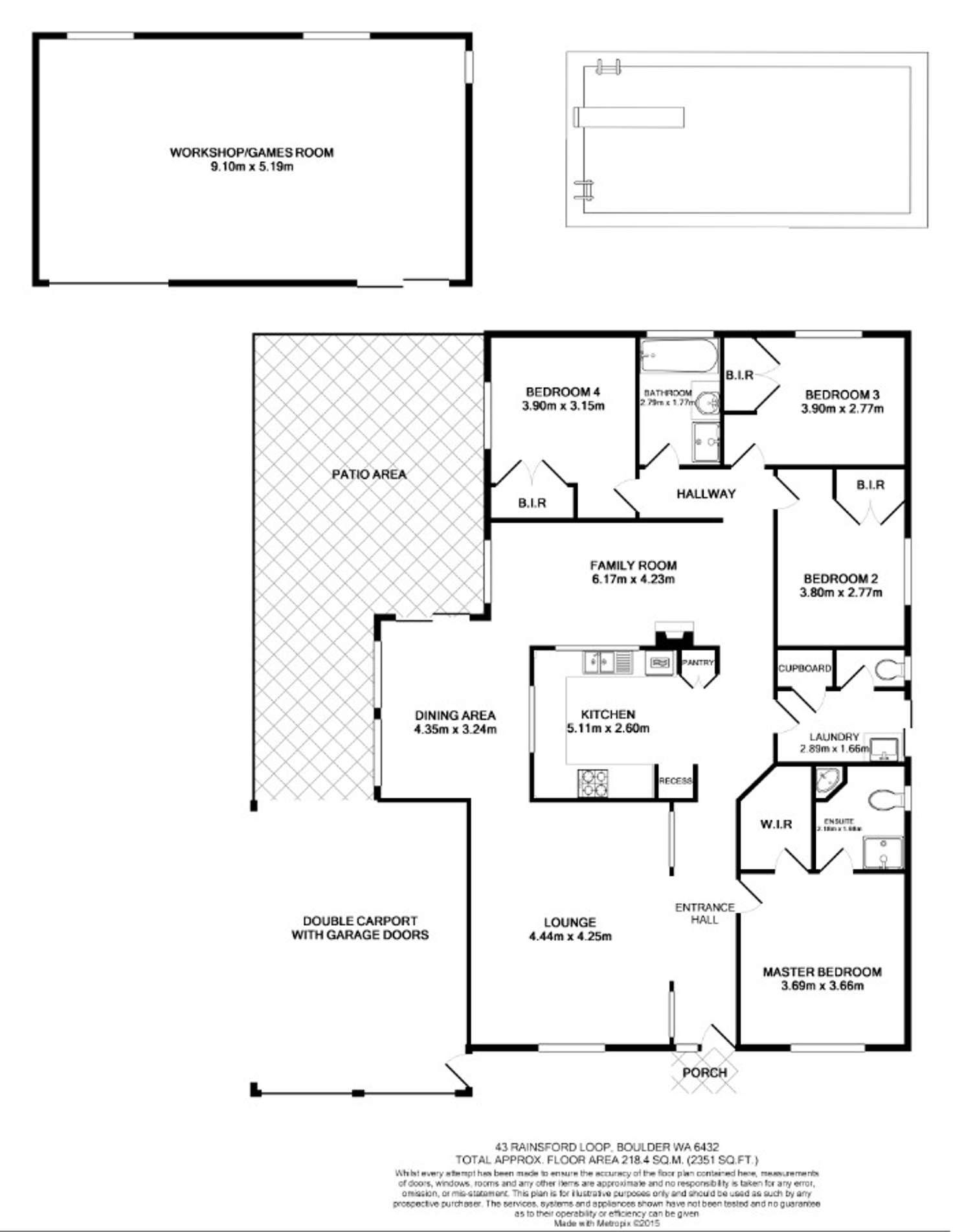 Floorplan of Homely house listing, 43 Rainsford Loop, Boulder WA 6432