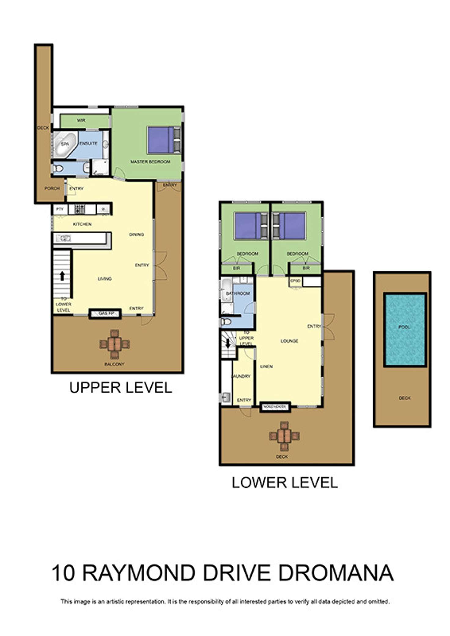 Floorplan of Homely house listing, 10 Raymond Drive, Dromana VIC 3936