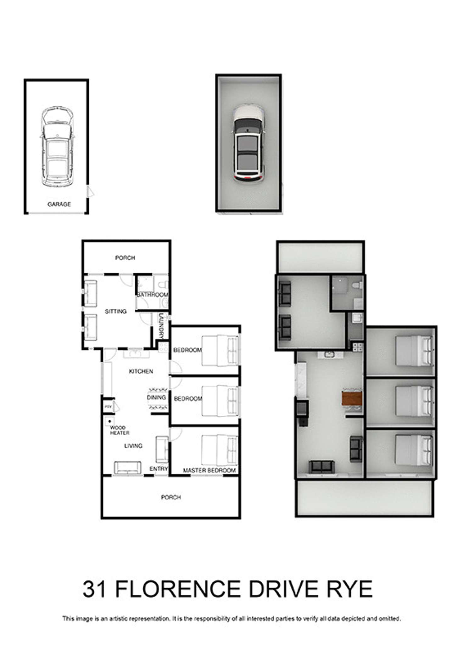 Floorplan of Homely house listing, 31 Florence Drive, Rye VIC 3941