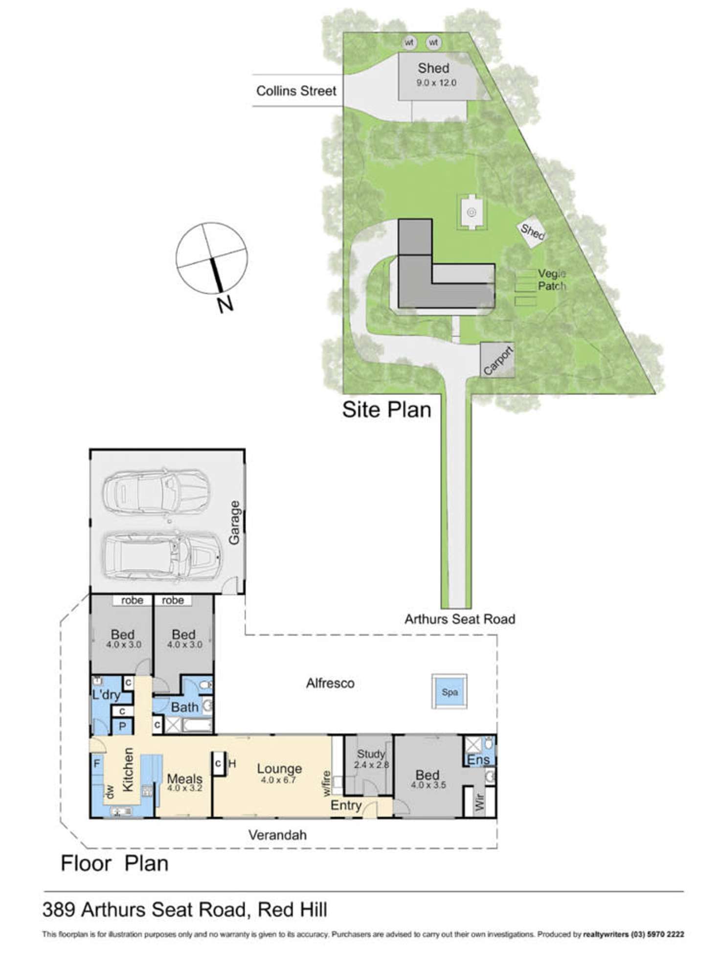 Floorplan of Homely house listing, 389 Arthurs Seat Road, Red Hill VIC 3937