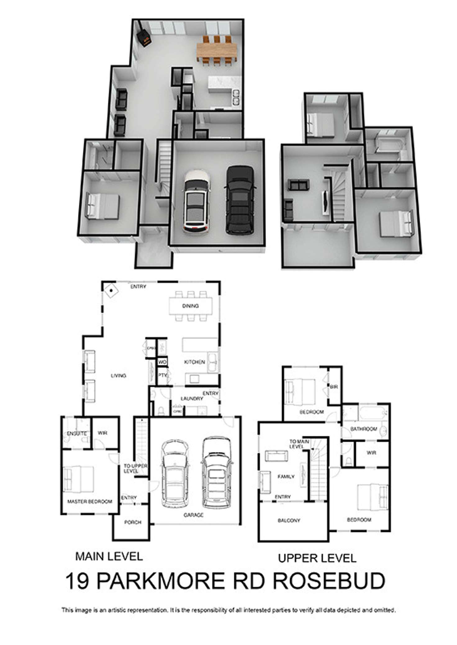 Floorplan of Homely house listing, 19 Parkmore Road, Rosebud VIC 3939