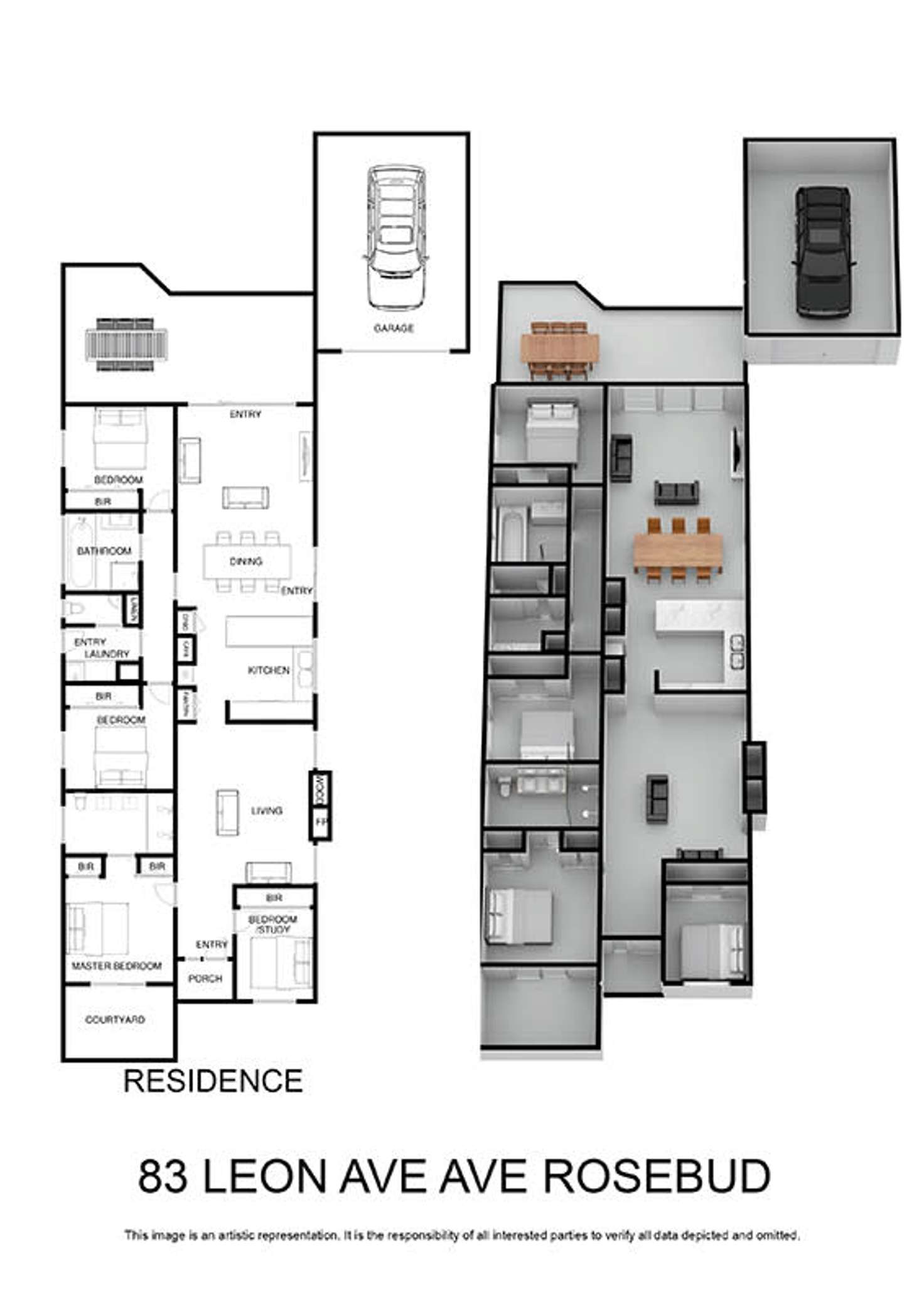 Floorplan of Homely house listing, 83 Leon Avenue, Rosebud VIC 3939