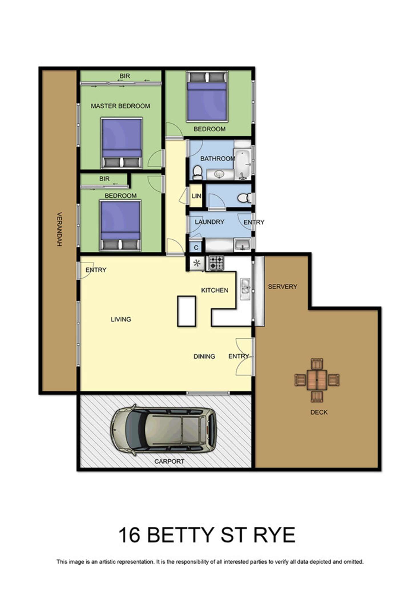 Floorplan of Homely house listing, 16 Betty Street, Rye VIC 3941