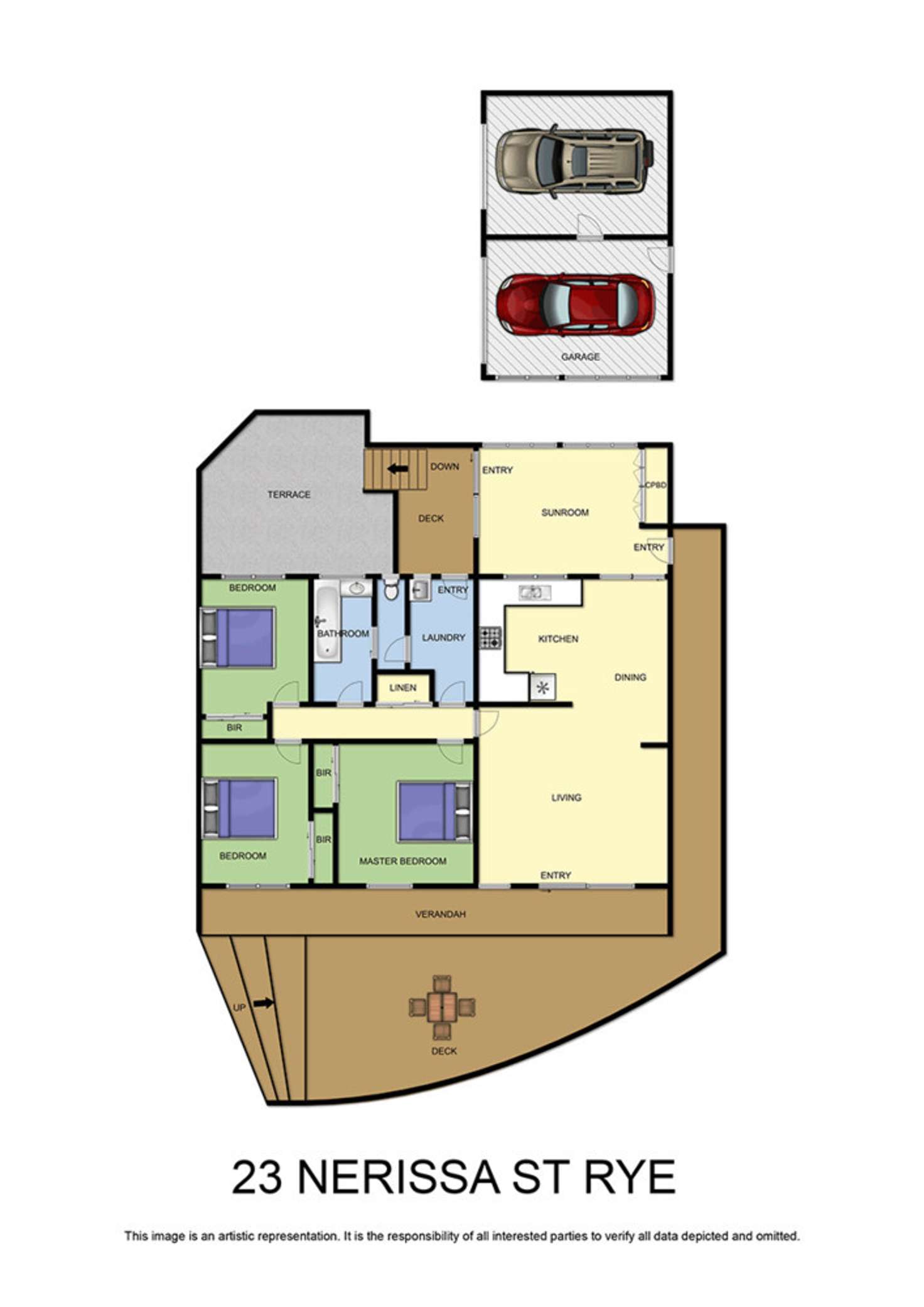 Floorplan of Homely house listing, 23 Nerissa Street, Rye VIC 3941
