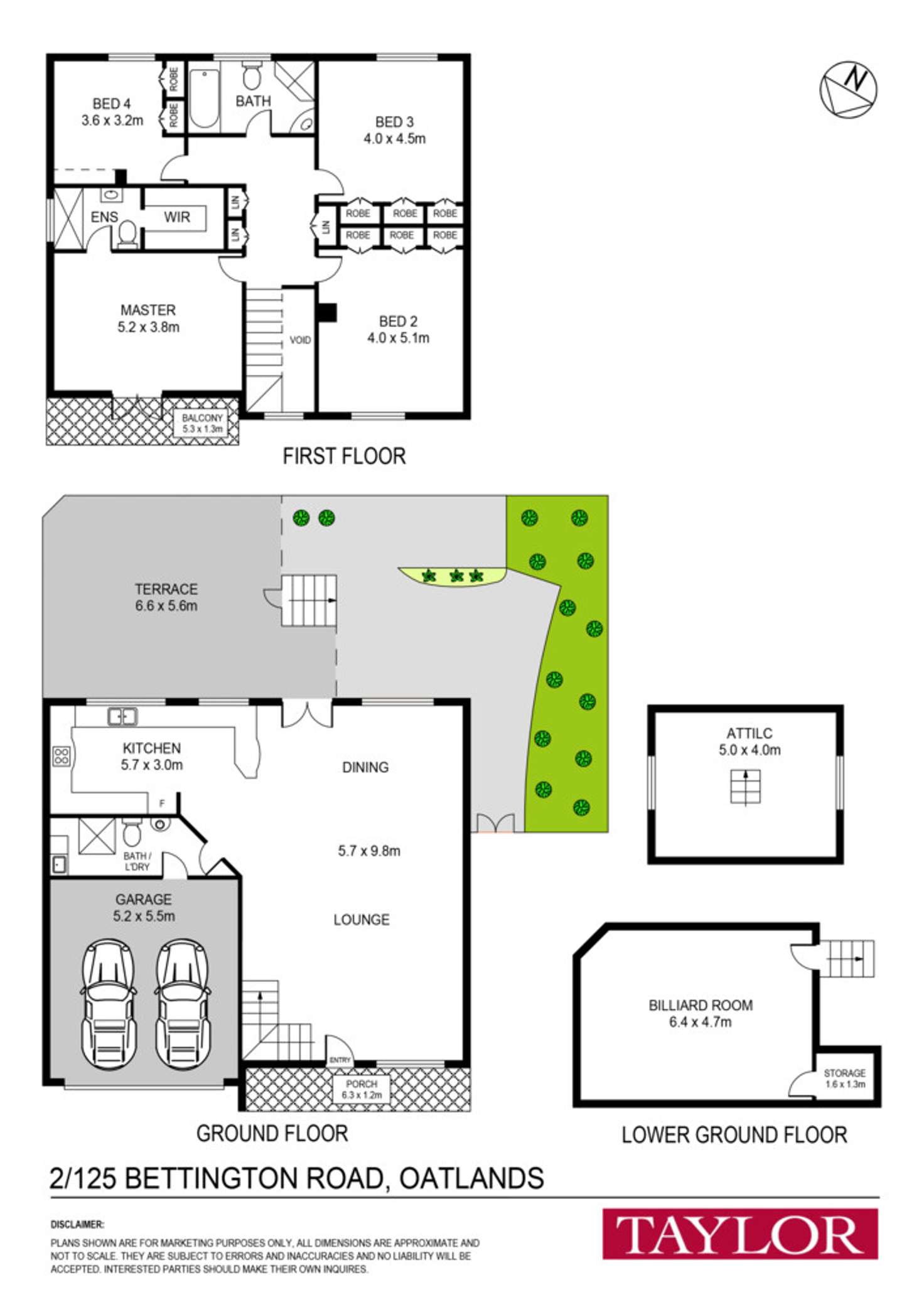 Floorplan of Homely townhouse listing, 2/125-127 Bettington Road, Oatlands NSW 2117