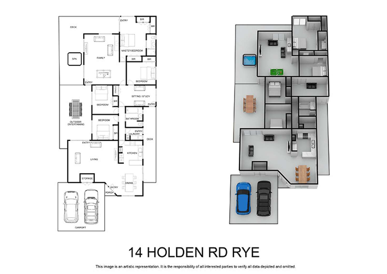 Floorplan of Homely house listing, 14 Holden Road, Rye VIC 3941