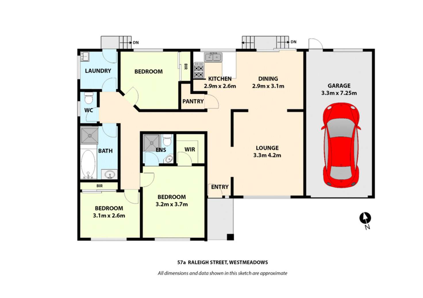 Floorplan of Homely townhouse listing, 57A Raleigh Street, Westmeadows VIC 3049
